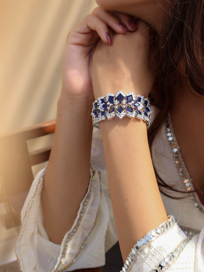 Amy Blue Victorian Bangle