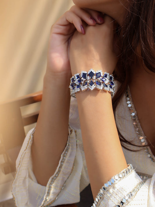 Amy Blue Victorian Bangle