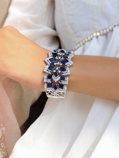 Amy Blue Victorian Bangle