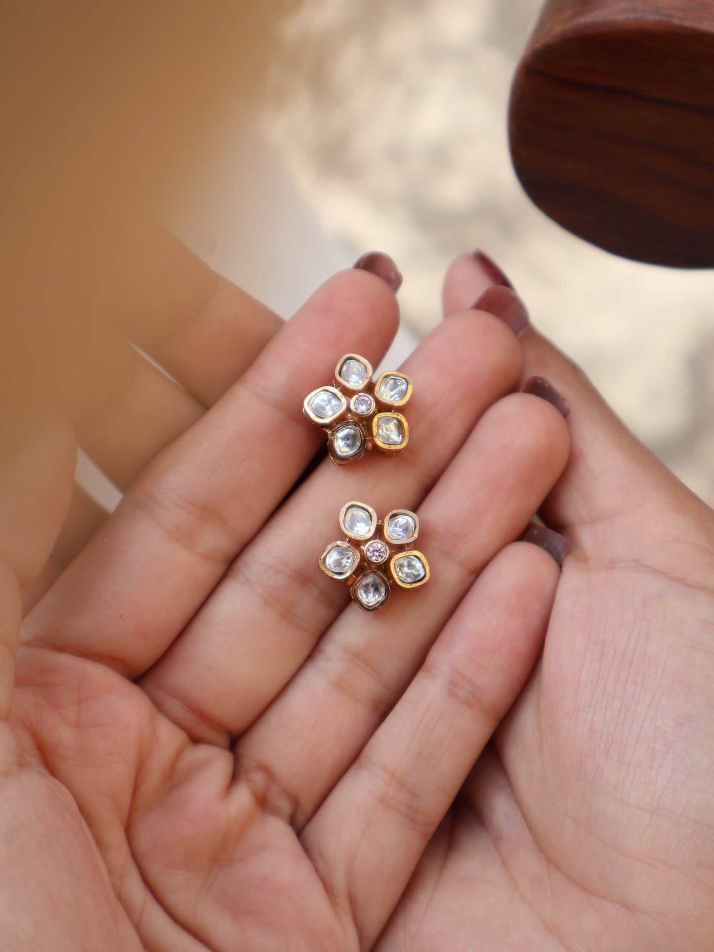 Maya Polki Embossed Necklace Set