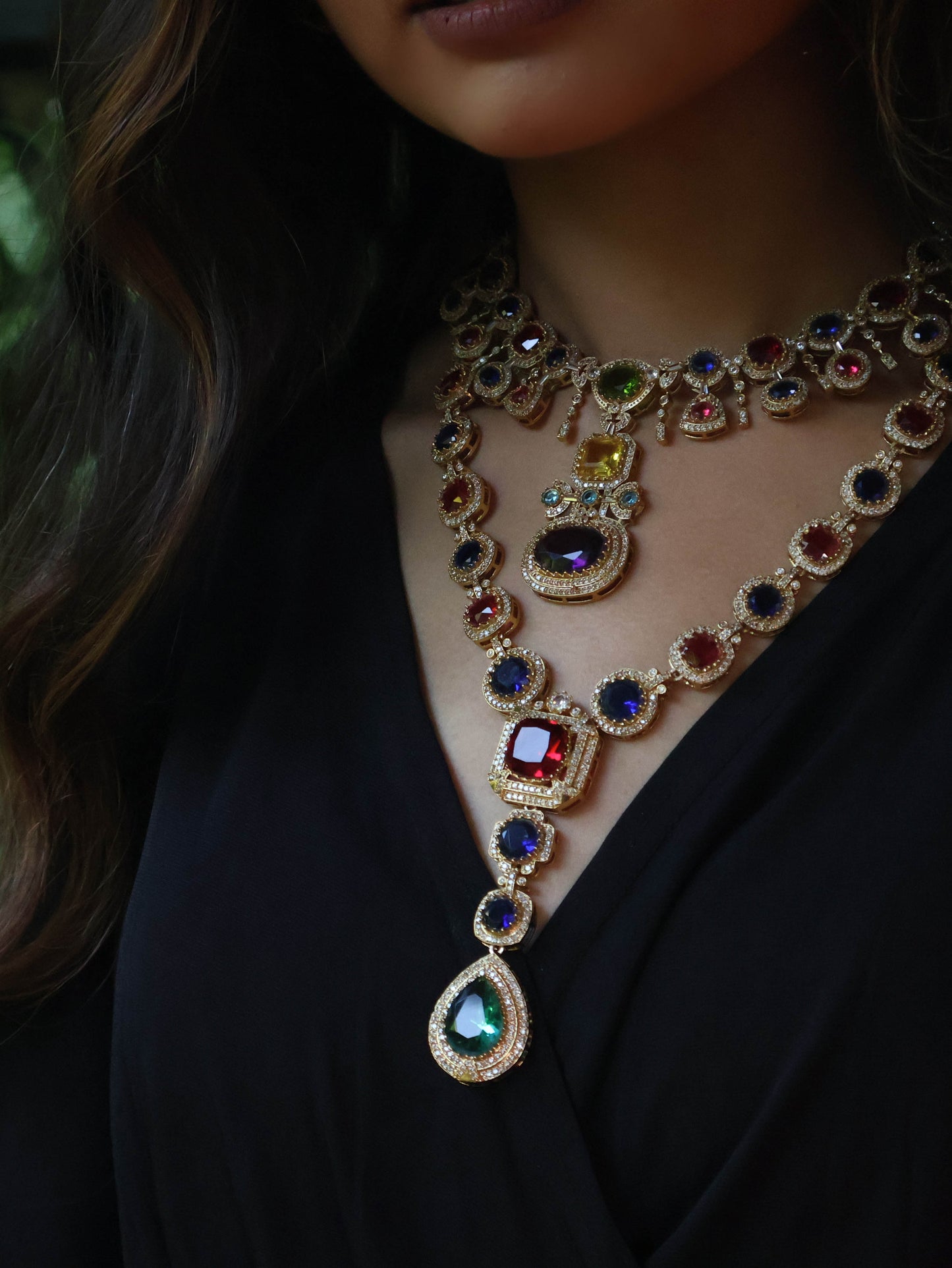 Astrid  Multicolour Victorian  Necklace Set
