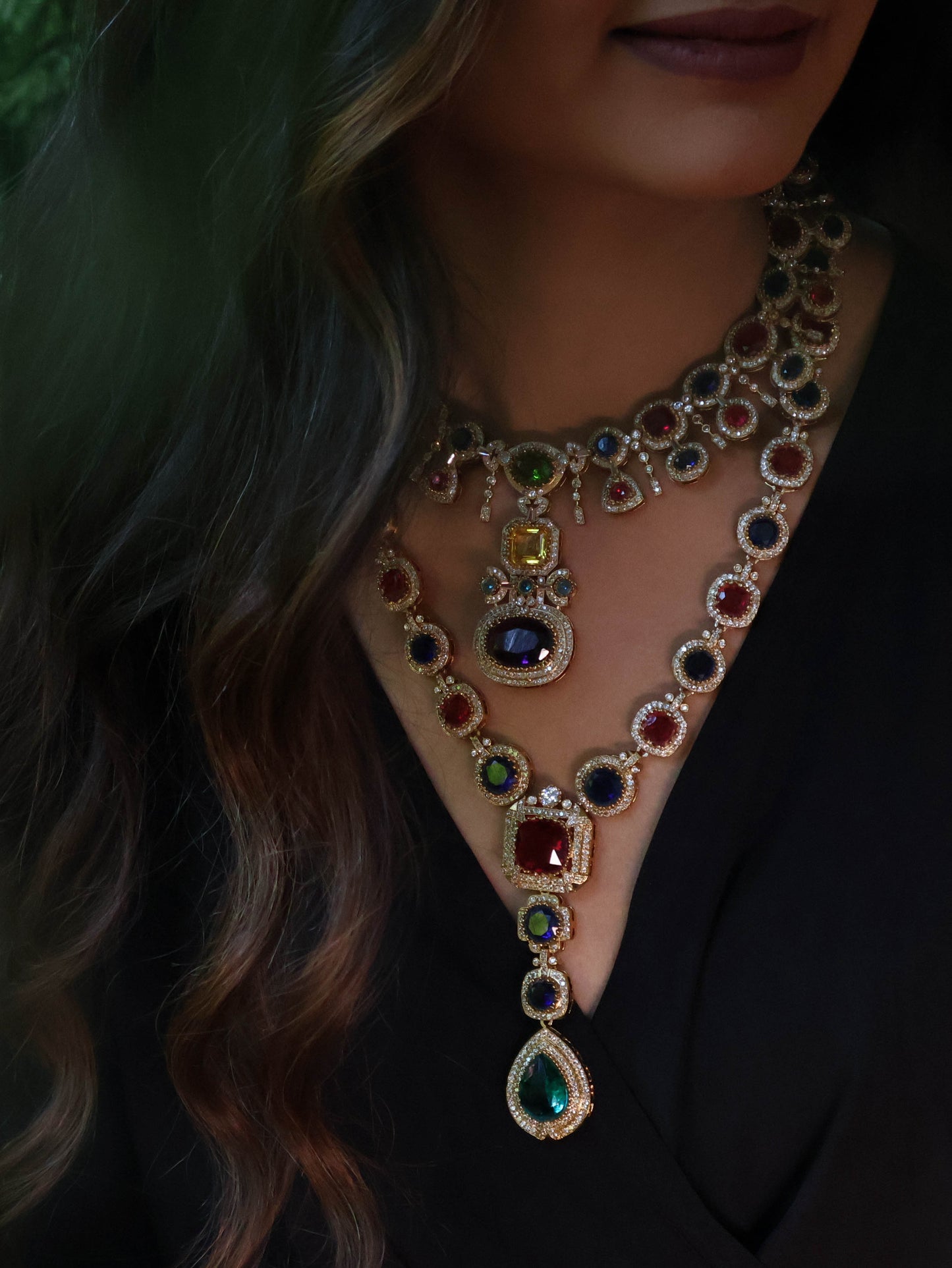 Astrid  Multicolour Victorian  Necklace Set