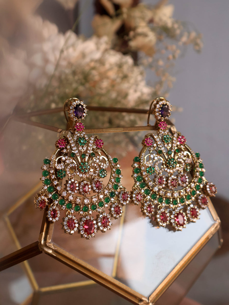 Dasrati Polki Chaandbaali Earrings