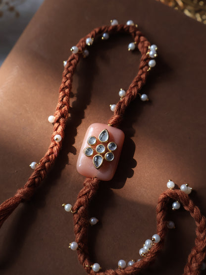 Reevat Brown Kundan Rakhi
