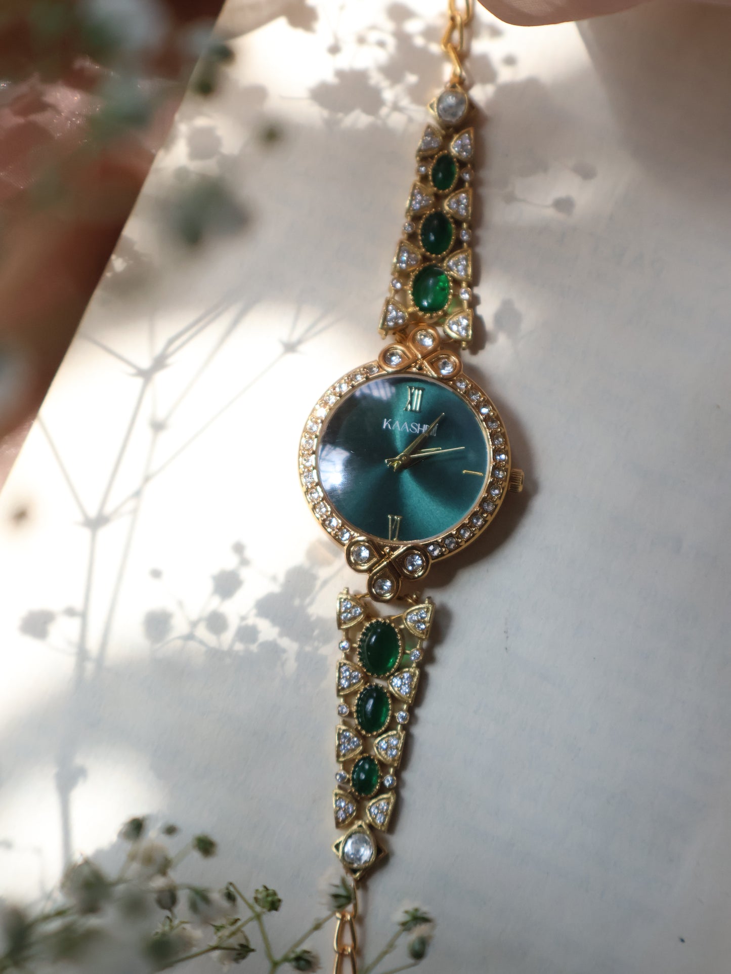 Nysha Polki Green Wrist Watch