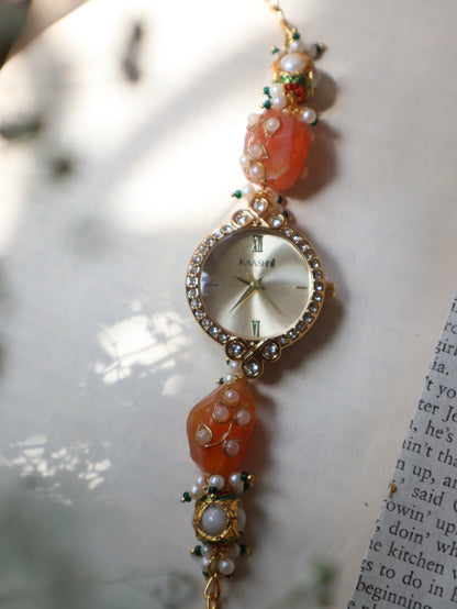 Sun Shine Kundan Wrist Watch