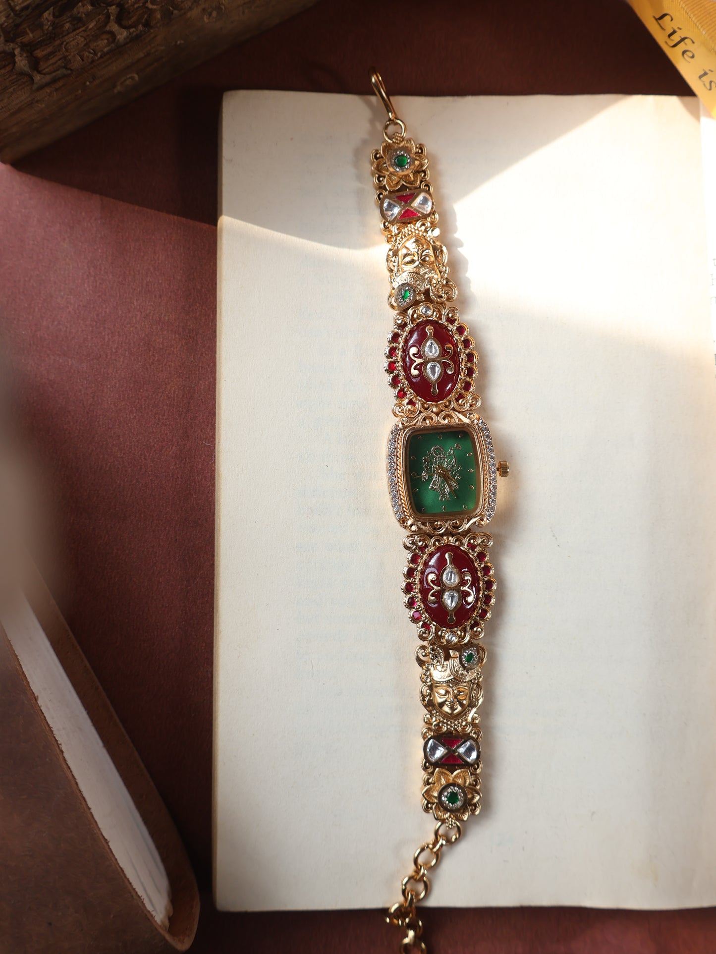 Krishavi Kundan Wrist Watch