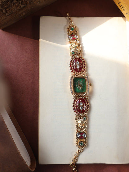 Krishavi Kundan Wrist Watch