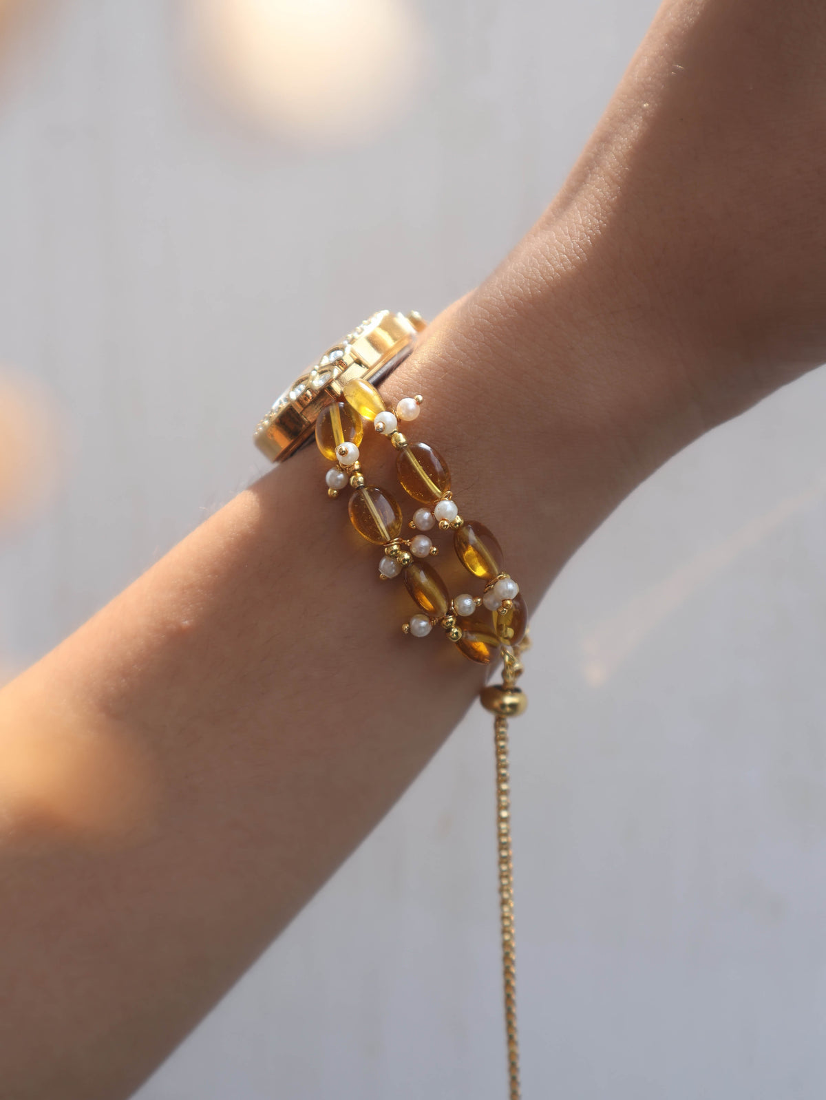Sunfloral Pearl Wrist Watch