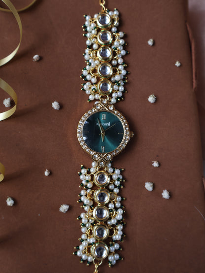 Aveline Kundan Wrist Watch