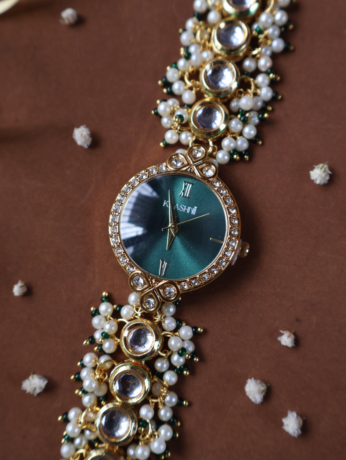 Aveline Kundan Wrist Watch