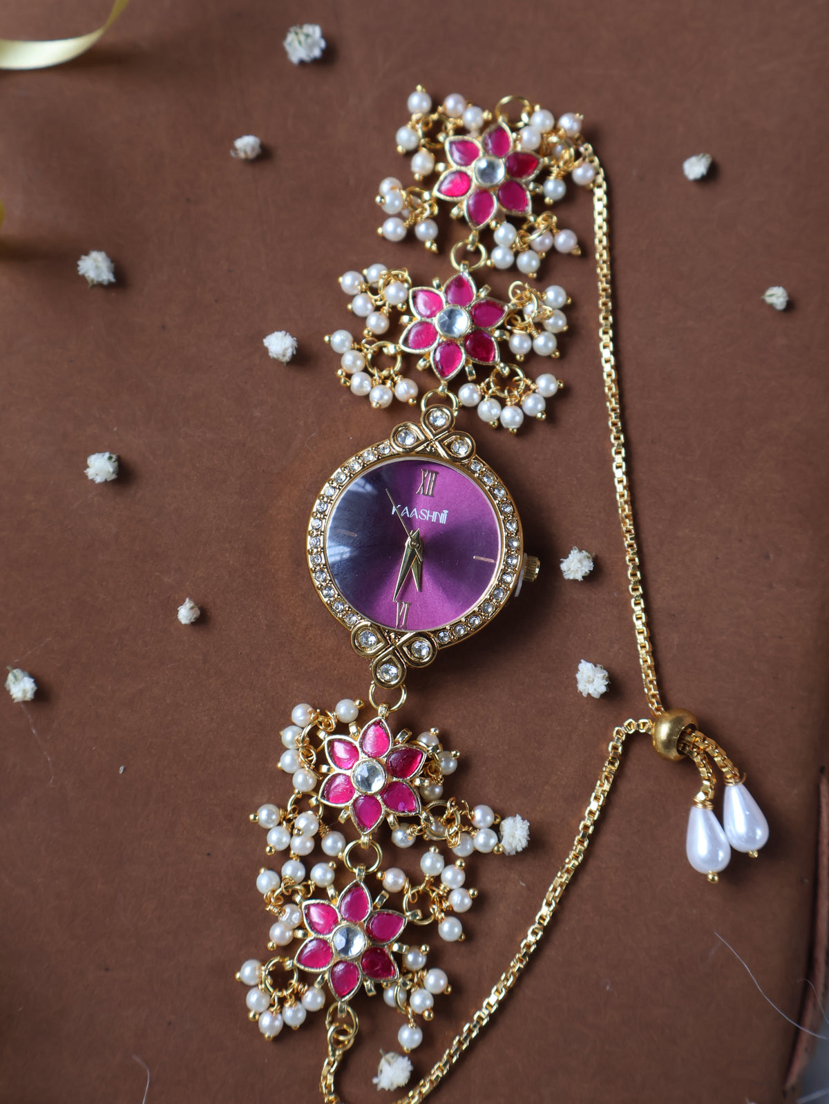 Lego Purple Kundan Wrist Watch