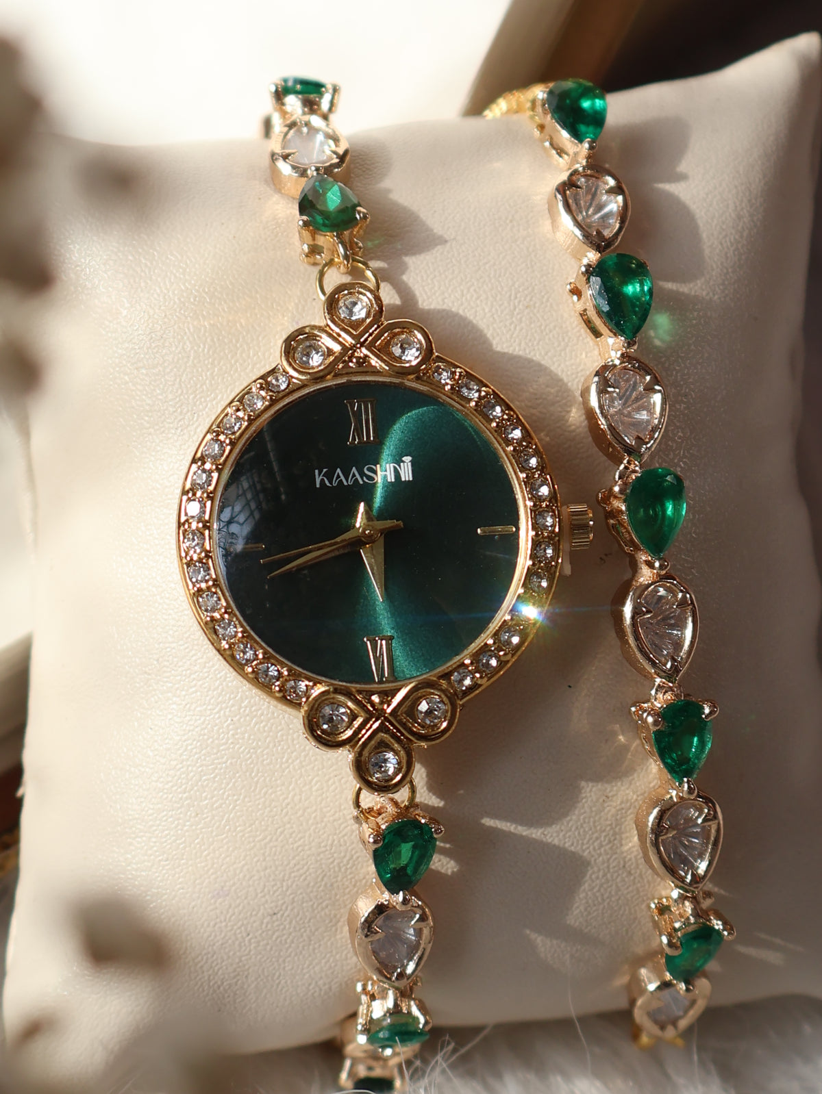 Danica Polki Wrist Watch & Bracelet Set