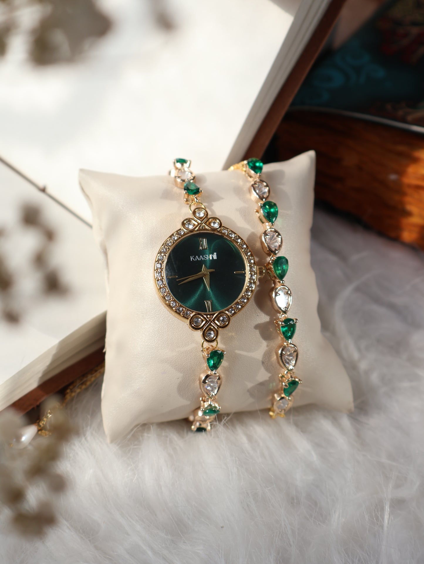 Danica Polki Wrist Watch & Bracelet Set