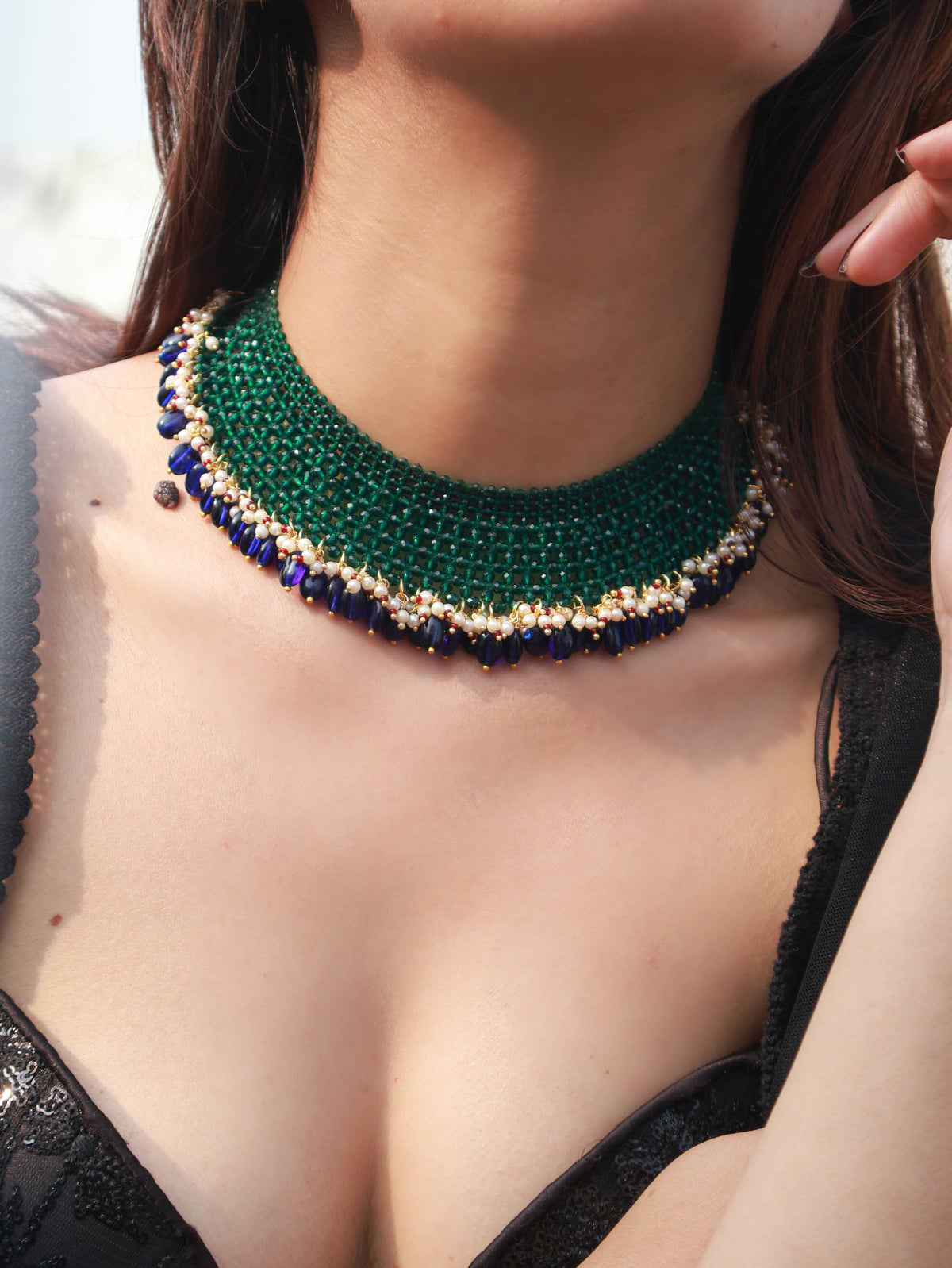 Nizam Blue-Green Choker Necklace