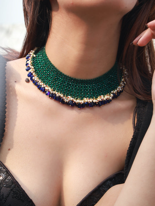 Nizam Blue-Green Choker Necklace