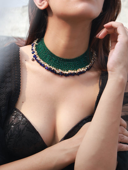 Nizam Blue-Green Choker Necklace