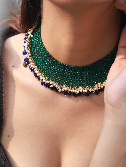 Nizam Blue-Green Choker Necklace