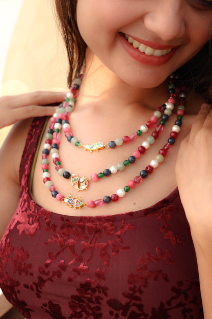 Lily peacock Layered Kundan Necklace