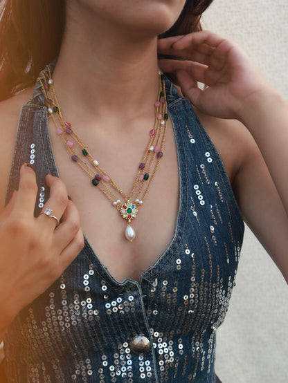 Hitya Multilayered Kundan Necklace