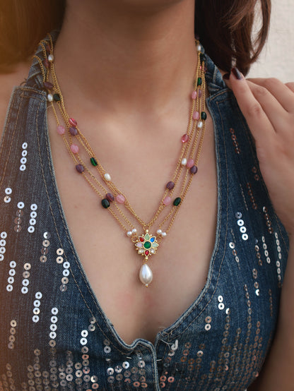 Hitya Multilayered Kundan Necklace