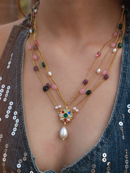 Hitya Multilayered Kundan Necklace