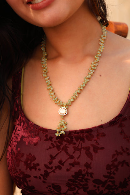 Calla Mint Green Polki Necklace