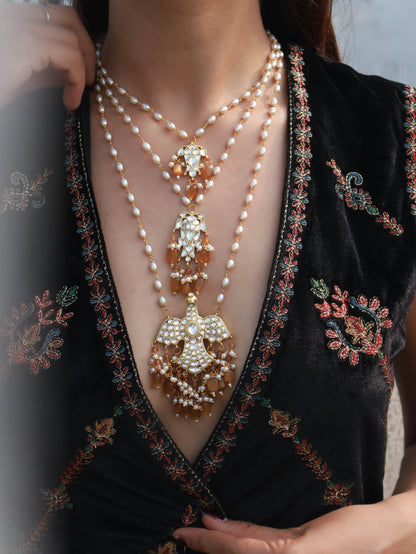 Oshika Kundan Multilayered Necklace