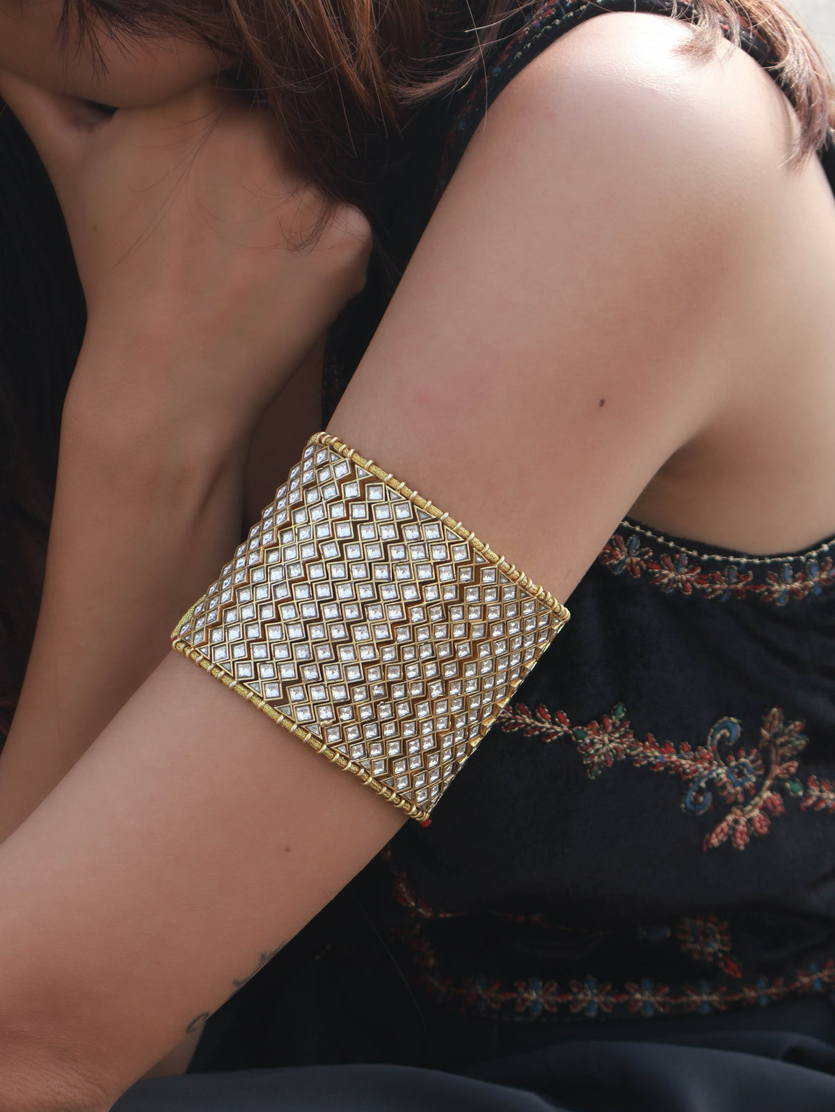 Rajwara Kundan Armlet