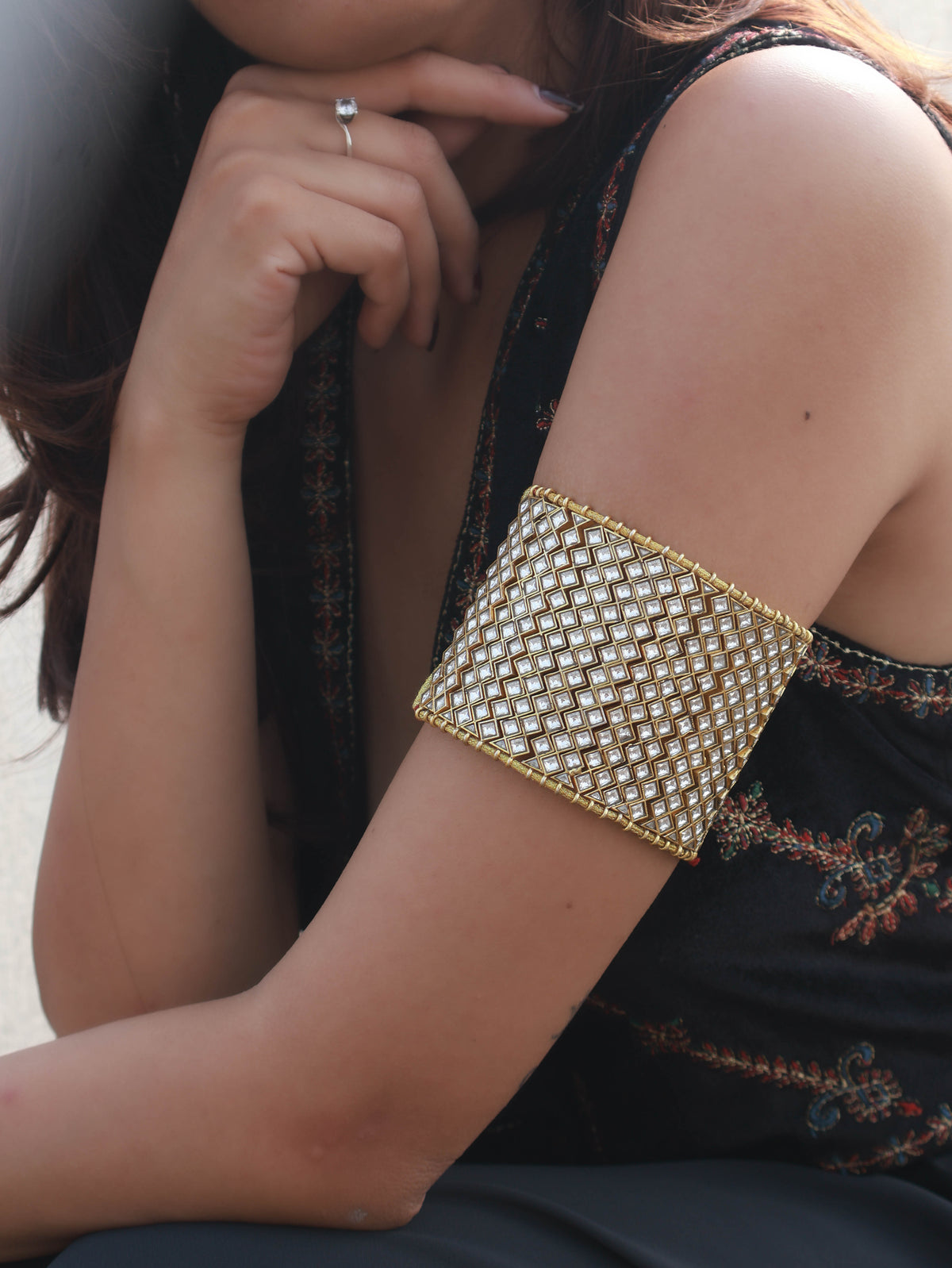 Rajwara Kundan Armlet