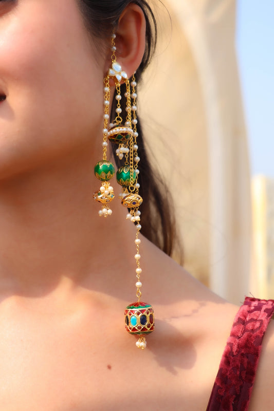 Hazel Navrattan Long Boho Earrings