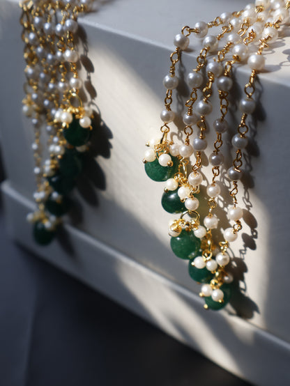 Aabish Green Kundan Wrist Watch