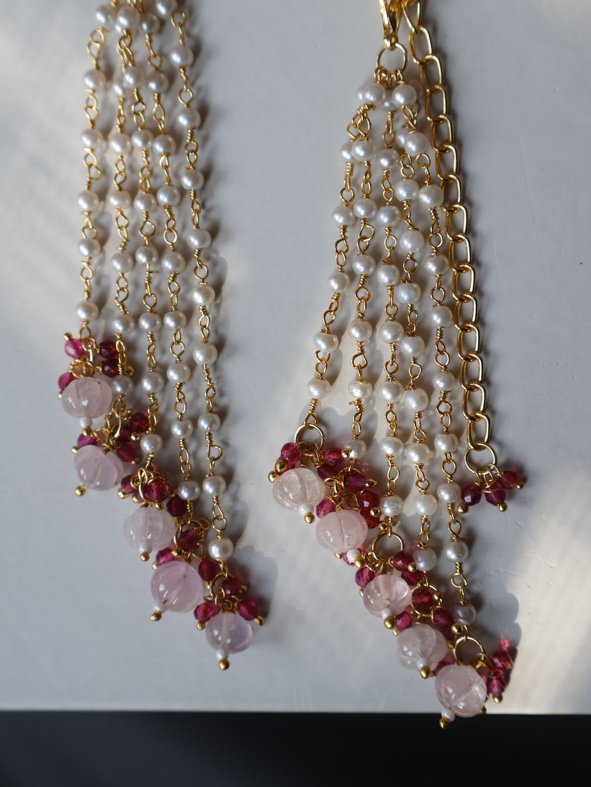 Vihana Pink Kundan Wrist Watch