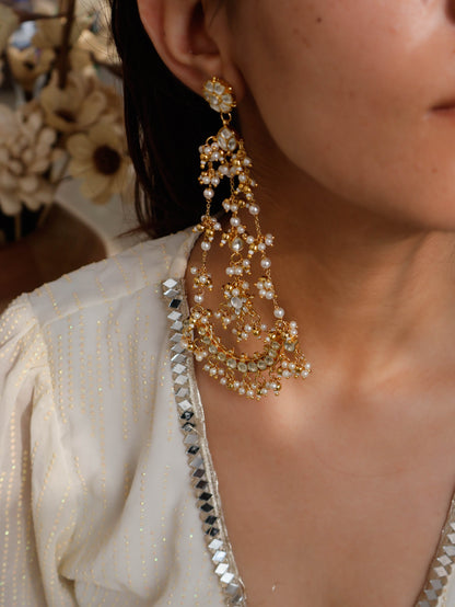 Karishma Pearl Kundan Earrings