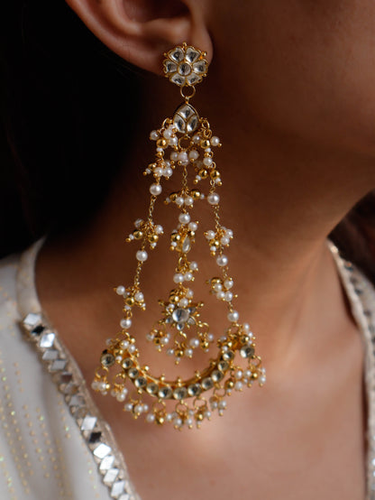 Karishma Pearl Kundan Earrings