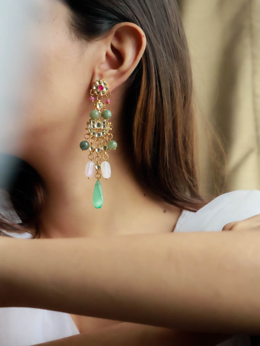 Shayla Multicolored Kundan Earrings