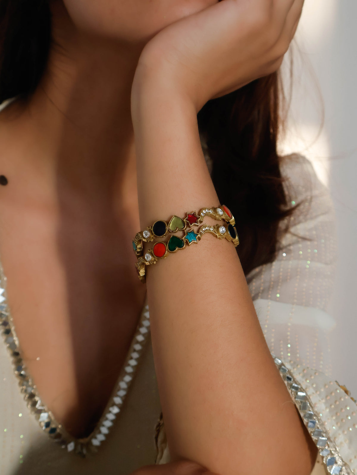 Chaand Multicolored Bangles - Pair of 2