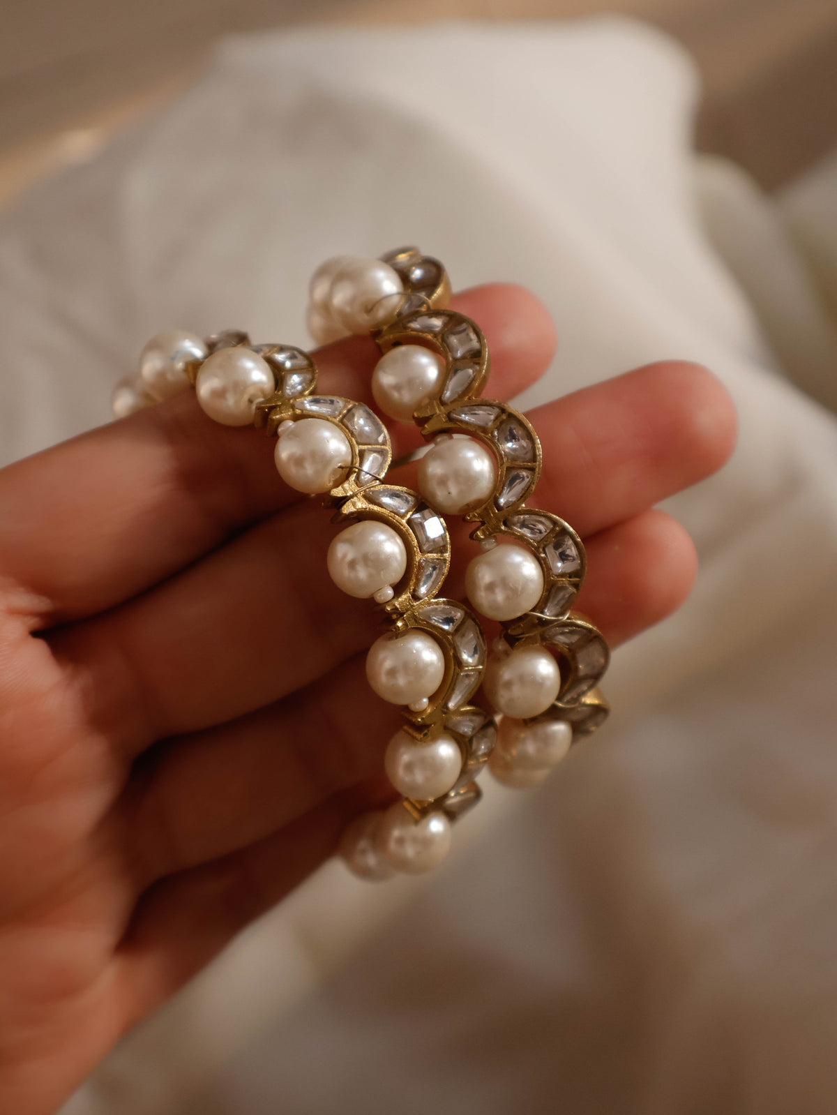 Shashi Kundan Bangles - Pair of 2