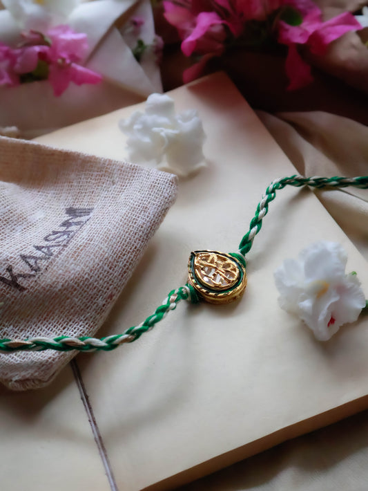 Rohit Green Kundan Rakhi