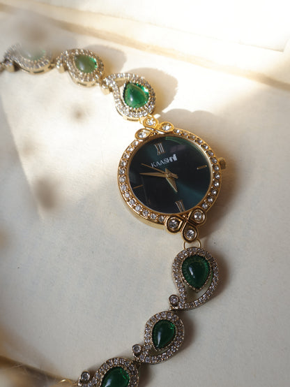 Swan Green Polki Wrist Watch