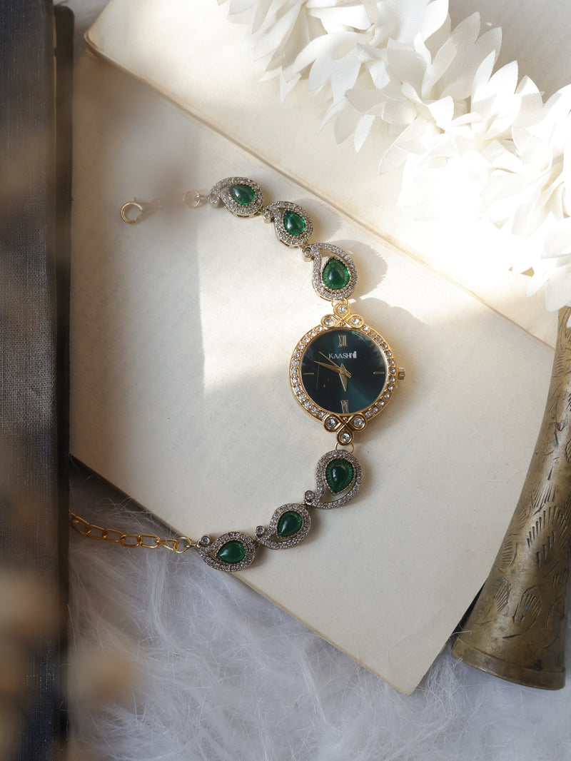 Swan Green Polki Wrist Watch
