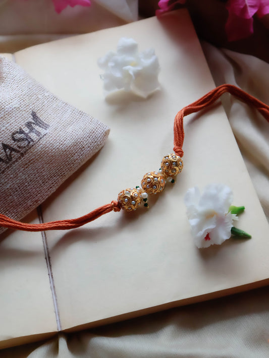 Shubh Jadau Rust Rakhi