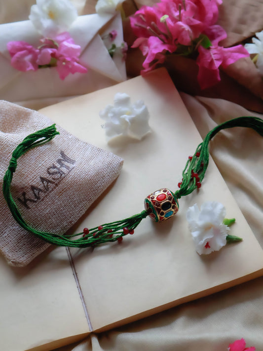 Ronit Navrattana Green Rakhi