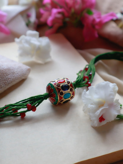 Ronit Navrattana Green Rakhi