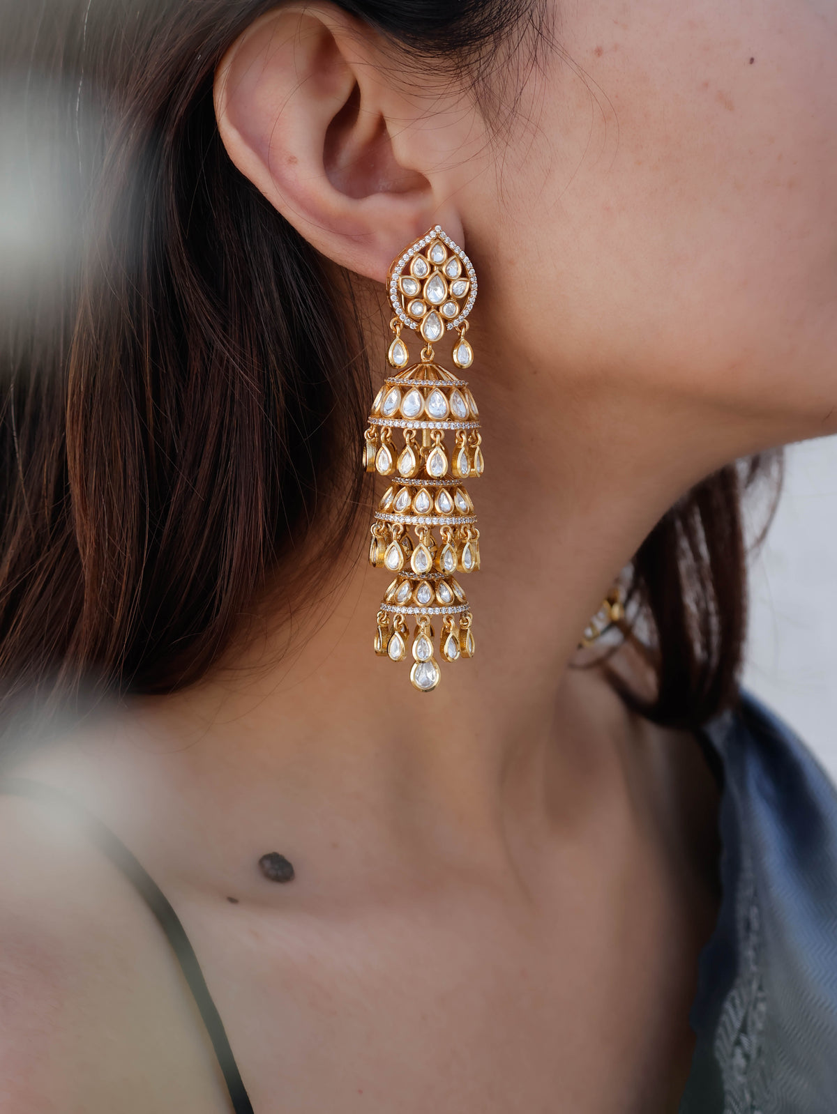 Yukti Polki Jhumka Earrings