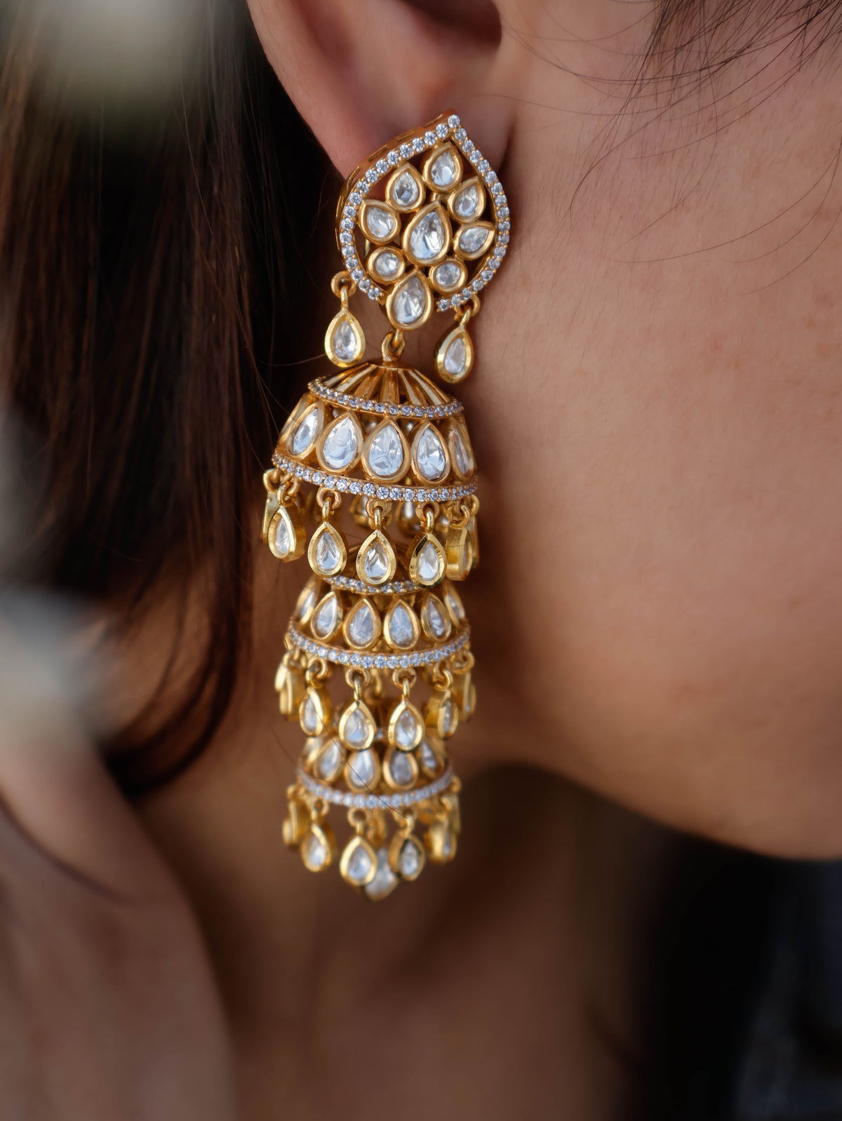 Yukti Polki Jhumka Earrings