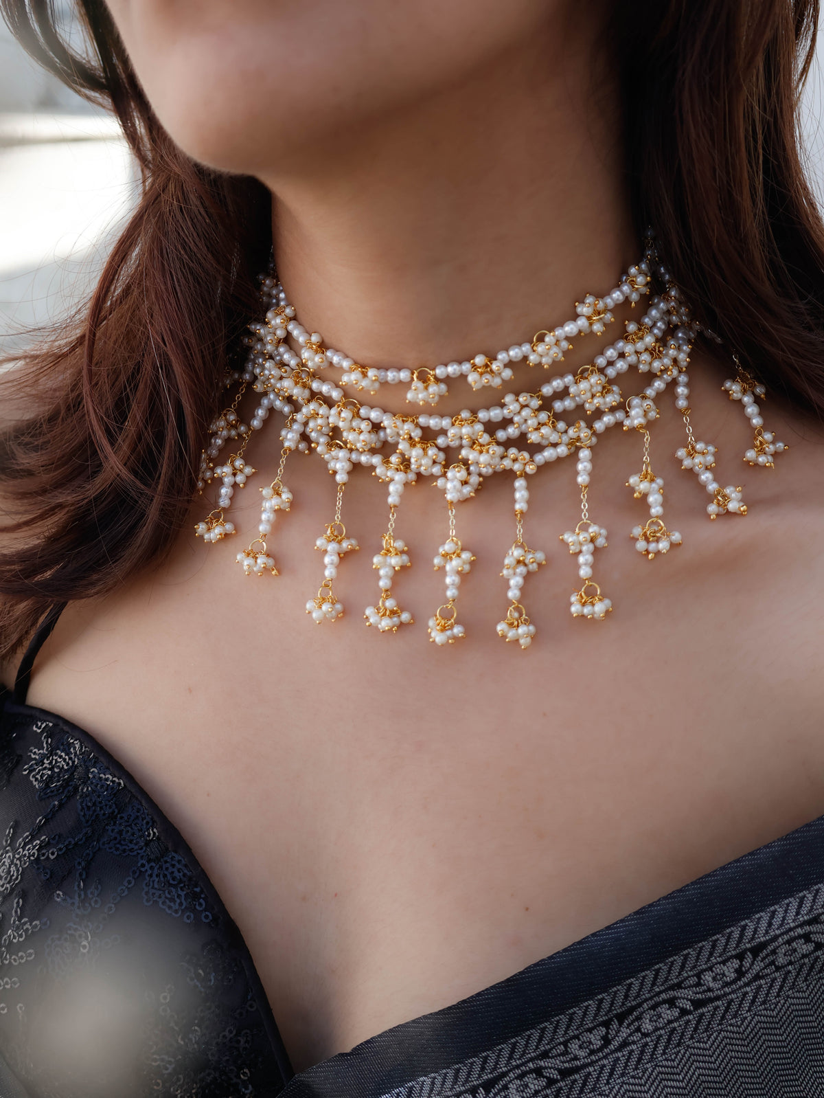 Shiza Pearls Choker Necklace