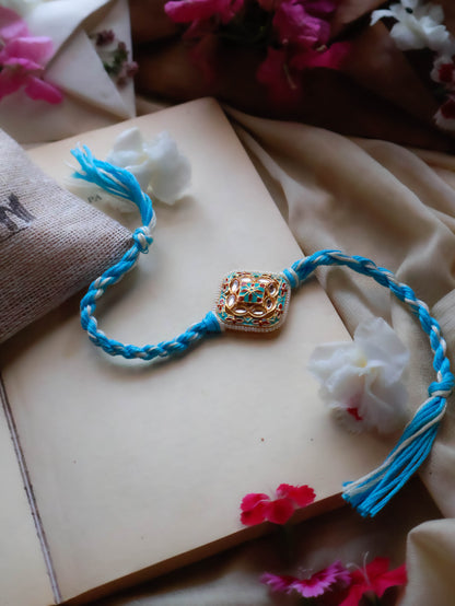 Aarav Meenakari Blue Rakhi