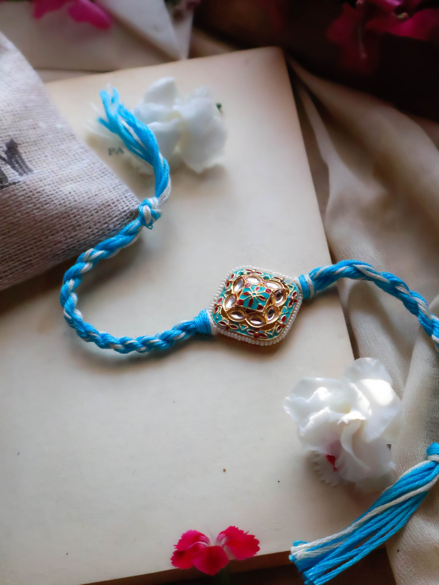 Aarav Meenakari Blue Rakhi