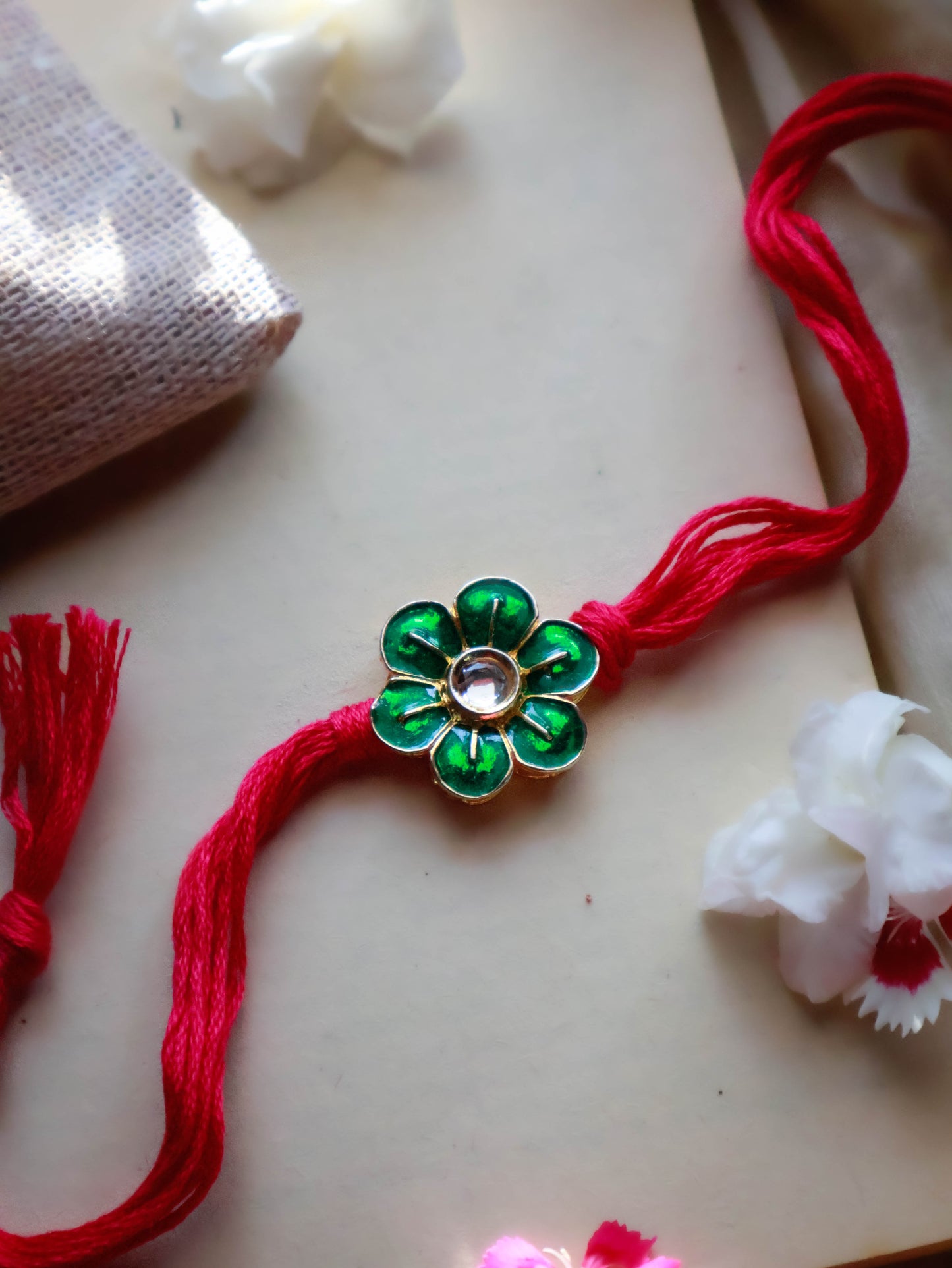 Samanth Floral Pink Rakhi